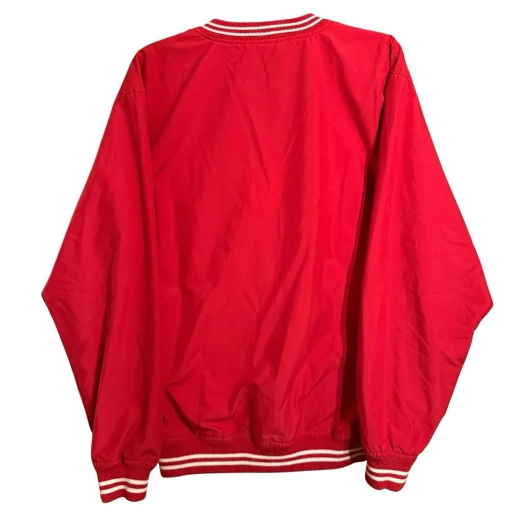 Vintage Holloway YMCA Red Pullover Windbreaker Bomber Unisex Jacket Size Small